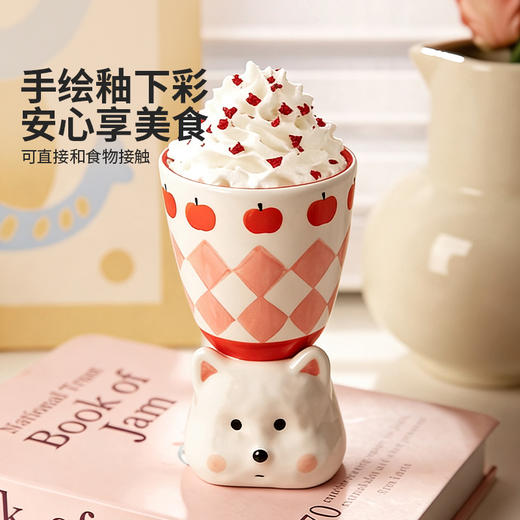 摩登主妇釉下彩马克杯陶瓷杯高脚杯子生日马年本命年新年礼物水杯 商品图3