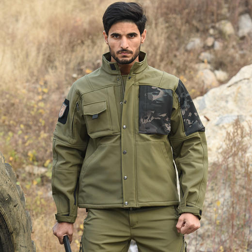 【硬核清仓 断码不补 防泼耐磨抗撕裂 9个口袋装载】猛禽L5级软壳复合摇粒绒抗寒战术外套ds（hy） 商品图8