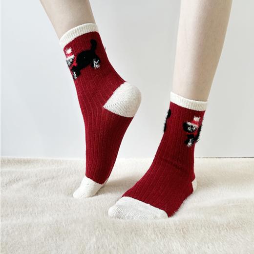 壁虎瑜伽【2601WZ484】加厚羊毛袜保暖中筒袜子【5天发货】 商品图2