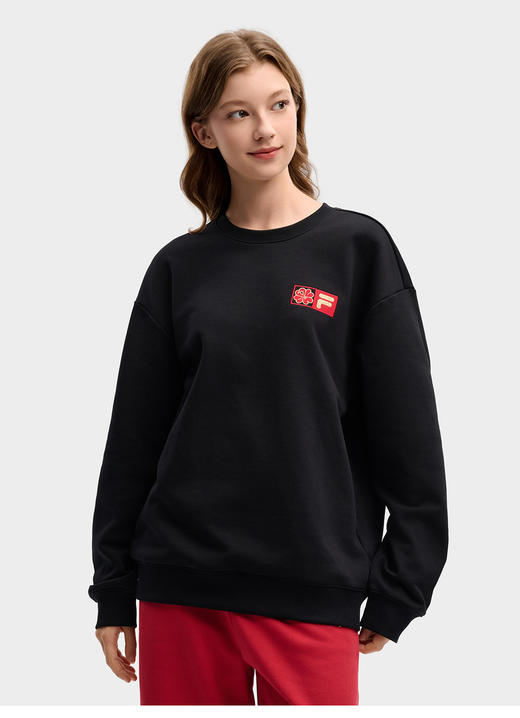 跨年售后 斐乐新年款男女情侣海棠花圆领卫衣 ggd 339132 商品图10