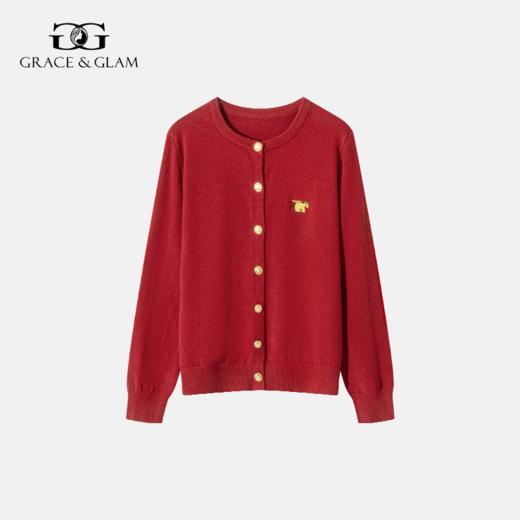 Grace&Glam 糯叽叽飞天小马圆领毛织开衫 商品图0