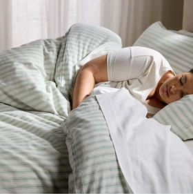 凯喜雅麻棉条纹四件套