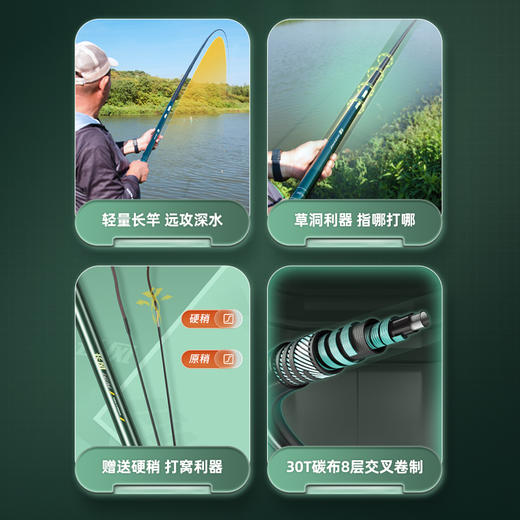 佳钓尼长风炮竿传统钓超轻超硬大炮杆打窝竿钓鱼适用 商品图4