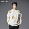 PINLI品立2025秋季新款男士宽松笑脸提花圆领套头针织衫毛衣上衣GD253110198 商品缩略图2