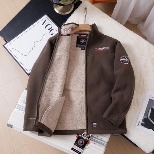 威冬季外贸出口单加厚保暖羊羔绒户外防寒立领抓绒夹克外套 商品图4