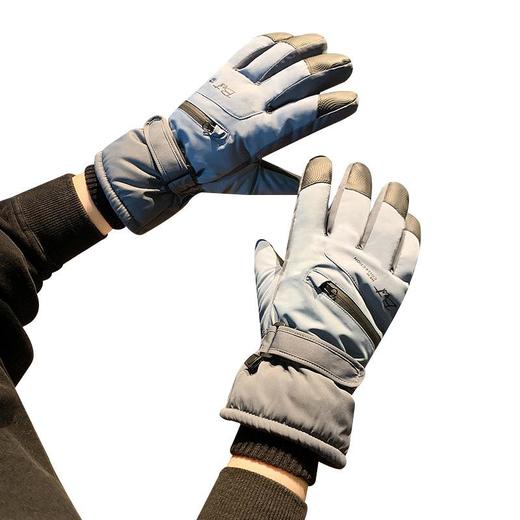 滑雪手套男款冬天骑行防寒防冻加绒加厚保暖摩托车触屏防滑棉手套 商品图4