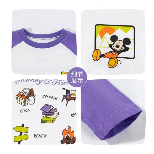 迪士尼（Disney）童装男童长袖T恤帅气运动休闲撞色7A抗菌插肩袖2026春季新款上衣ZD1FS025 商品图9