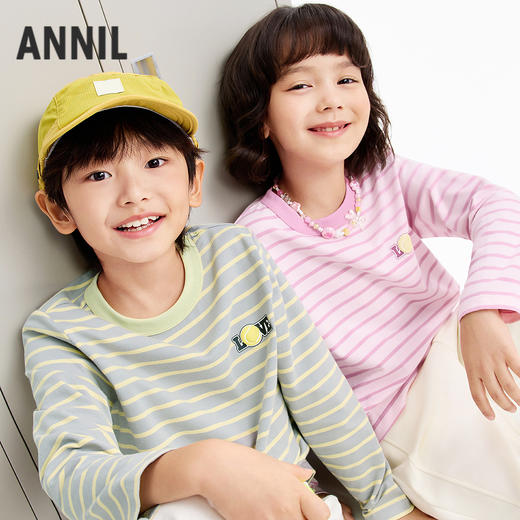 男女童圆领长袖针织衫春季新款安奈儿童装EM611591 商品图1