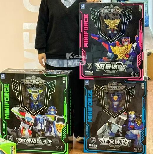 迷你特工队之超级战警力量超级战警王5五合体变形机器人玩具男孩 商品图4