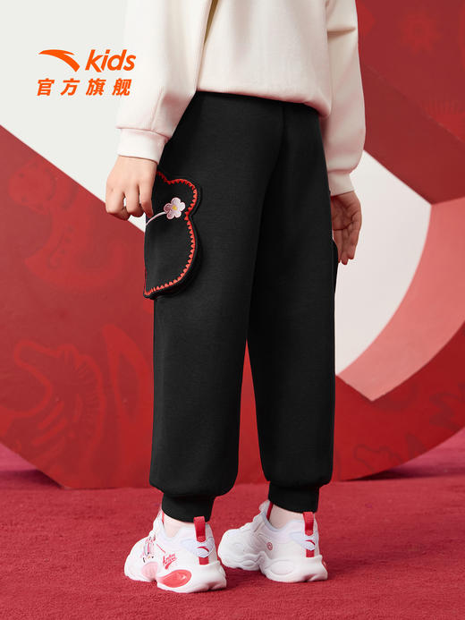 新年款安踏儿童女小童针织运动长裤2026年春新款亲肤女孩潮流卫裤362619736 商品图2