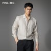 PINLI品立2026春季新款宽松尖领纯色亚麻休闲长袖衬衫打底衬衣男GD262113002 商品缩略图3