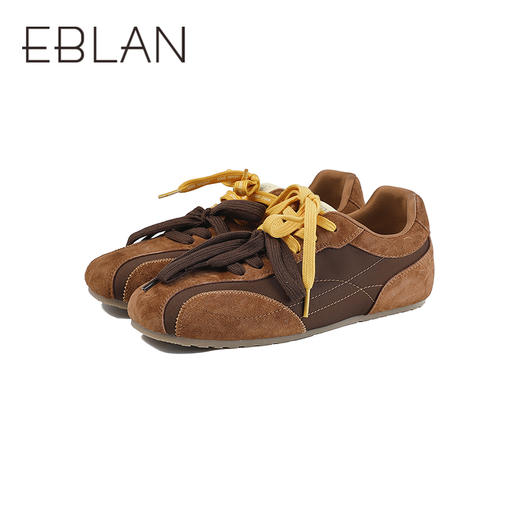 【上新】伊伴2026春季多彩撞色拼接平底德训鞋B26125090 商品图4