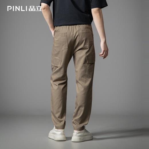 PINLI品立2026春季新款男士纯色百搭黑色直筒休闲长裤B262117025 商品图3