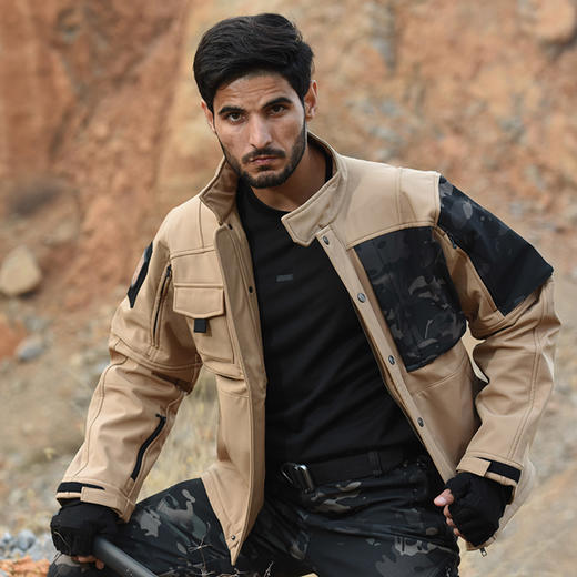 【硬核清仓 断码不补 防泼耐磨抗撕裂 9个口袋装载】猛禽L5级软壳复合摇粒绒抗寒战术外套ds（hy） 商品图11