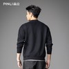 PINLI品立2026春季新款男士潮牌金属烫钻圆领落肩袖套头卫衣上衣BG262109003 商品缩略图2