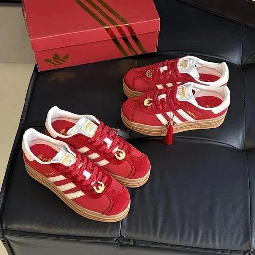 马年限定款！厚底板鞋红色德训鞋，原版一致！新年就是要来双红红火火的本命鞋 商品图0