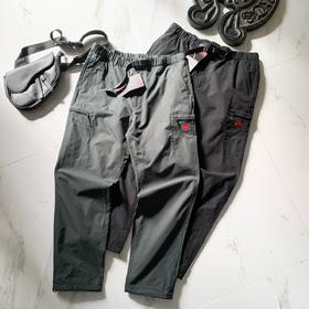 梦犸象红标直筒宽松冲锋裤休闲登山裤