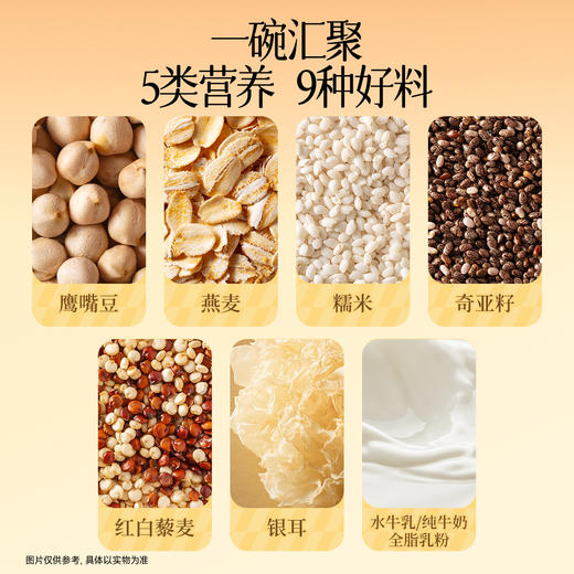 【滋补年礼】三只松鼠 _水牛奶燕麦谷物碗 全球谷物组合鹰嘴豆红白藜麦奇亚籽燕麦 商品图3