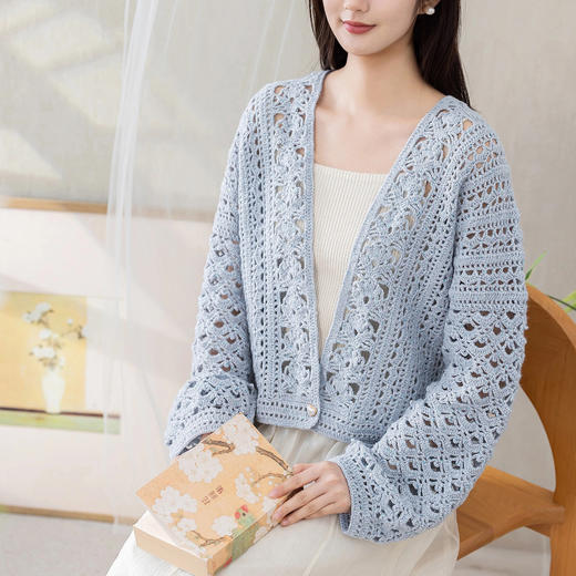 苏苏姐家颜玉开衫手工DIY钩针衣服毛线团自制上衣外套材料包 商品图2