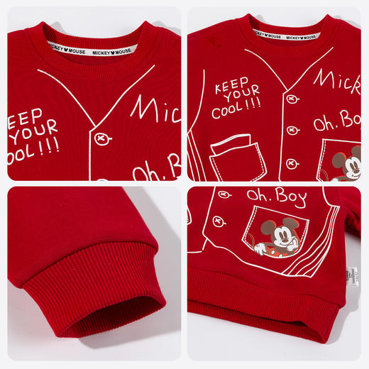 迪士尼过年红色男童卫衣ZD1FS036 商品图4