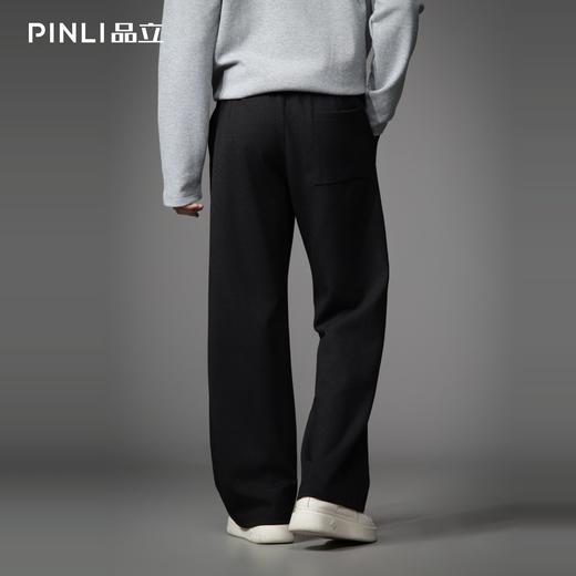 PINLI品立2026春季新款男士宽松垂感纯色直筒休闲长裤GD262117009 商品图3