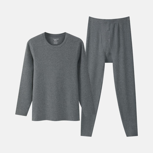 三枪朵绒棉圆领男内衣套装 商品图0