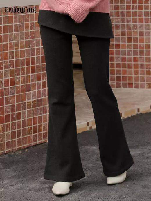【门店同款】ENJOY冬季设计感屁帘喇叭裤 169150338 商品图1