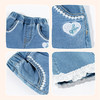 迪士尼（Disney）童装女童牛仔长裤甜美蕾丝花边蓝色休闲外出牛仔长裤2026春季新款ZD1FK011 商品缩略图7