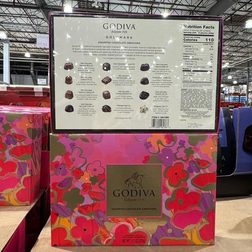 Godiva巧克力新品❤️新春彩色花🌸礼盒打折啦！📣Godiva美国直邮290元🉐Godiva 歌帝梵巧克力🍫礼盒装27块 商品图0