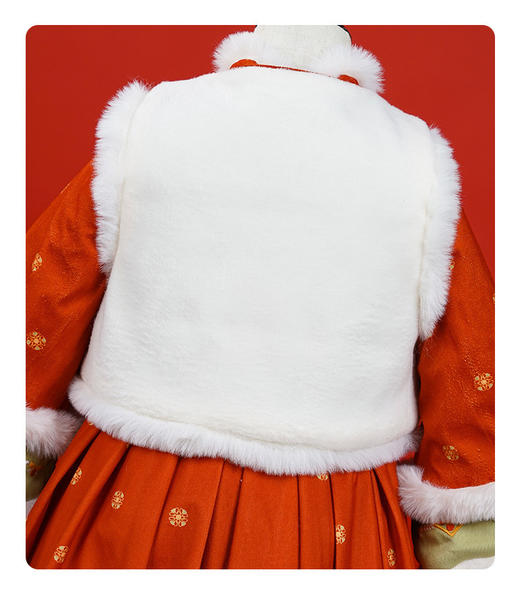 苏城纪【冬禧】2025冬季新款中国风新中式拜年服：🧨超有氛围感的一款马甲+长裙两件套此款取名【冬禧】冬为冬令，禧为幸福吉祥 商品图4