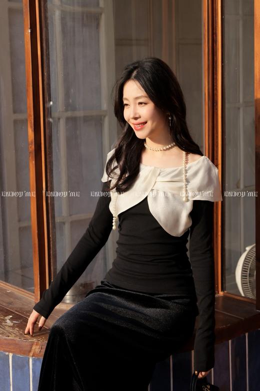 【门店同款】ENJOY春季巴赫旧约蝴蝶结上衣 169150223 商品图5