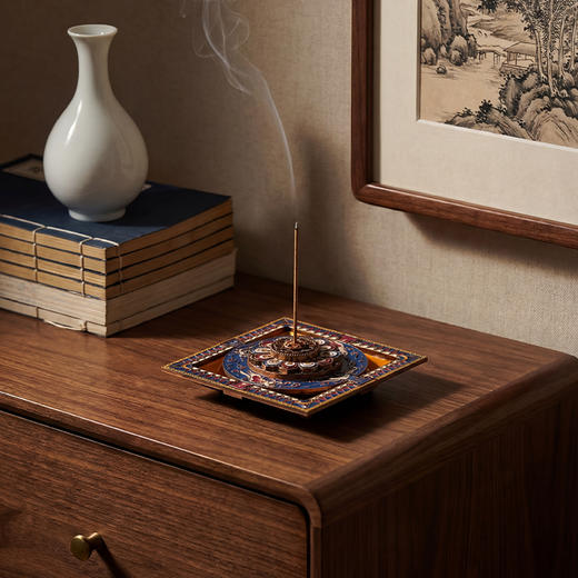 敦煌研究院 【敦煌飞天福愿藻井香盘】 线香室内香插博物馆文创香盘 商品图2