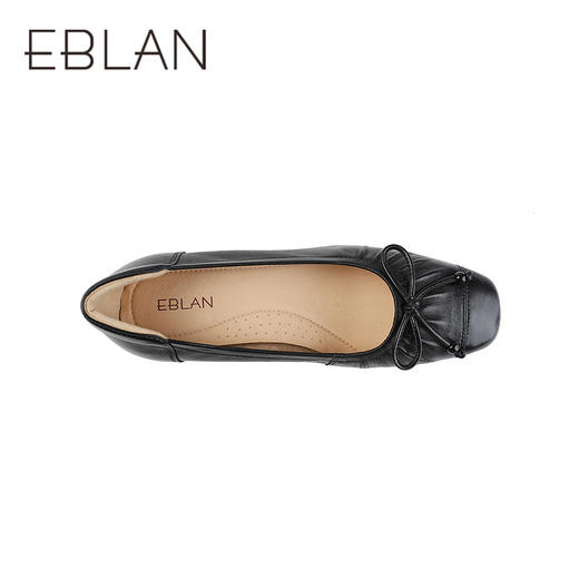 【上新】伊伴2026春季时尚百搭粗跟羊皮皮鞋法式优雅时装单鞋B26120716 商品图2