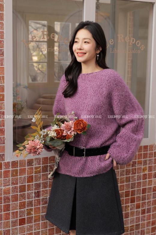 【门店同款】ENJOY冬季“暖冬软糖”拉毛花纱套头针织 169094268 商品图1