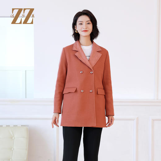 佐尔美秋冬新款 气质百搭双面穿毛呢大衣外套女E24ZZ32 商品图0