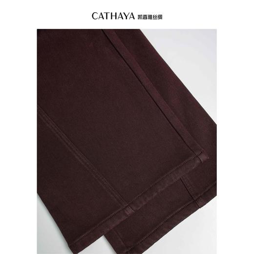凯喜雅  暗红紫加绒直筒裤 商品图5