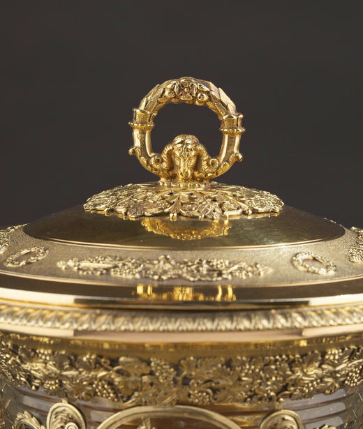 独角鹿西洋古董19世纪法国Martin Guillaume Biennais & Charles Cahier联合签名出品帝政风格古典神话主题银鎏金精雕糖果/冰淇淋樽套件 商品图11