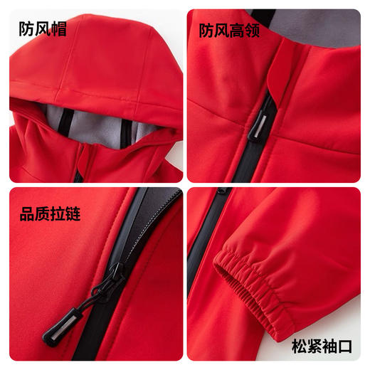【男女同款冬季户外冲锋衣】休闲聚热保暖外套全效防污防水软壳衣 商品图1