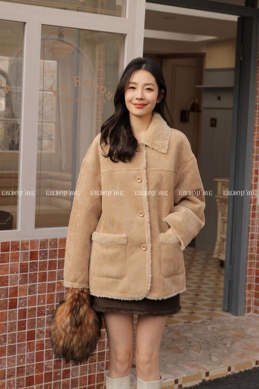 【门店同款】ENJOY冬季“暖冬知性”翻领双面穿毛毛外套 169151875 商品图9