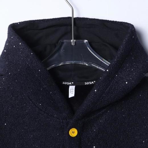 26WY32SDSA男士秋冬新款痞帅男装美式重磅亮片半纽扣连帽卫衣百搭宽松 商品图2