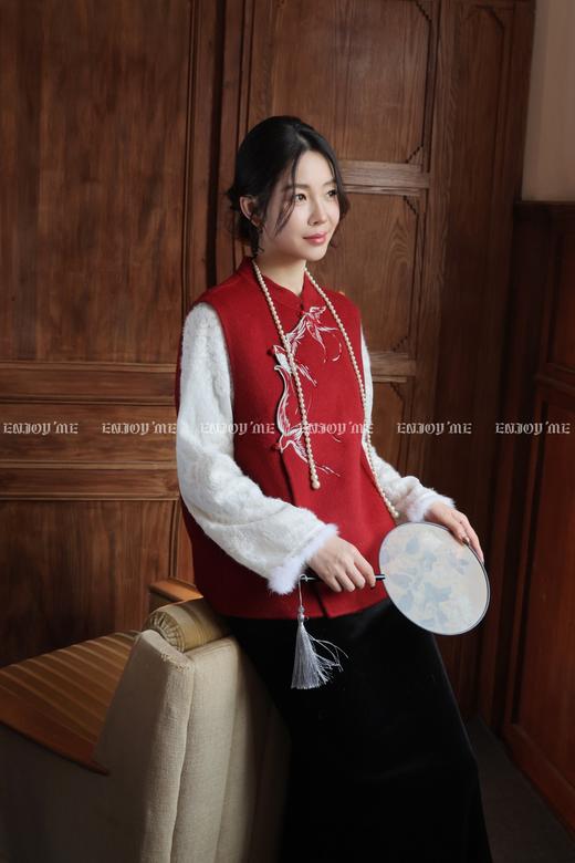 【门店同款】ENJOY冬季“烟火漫春”雁南飞刺绣马夹 168897798 商品图4