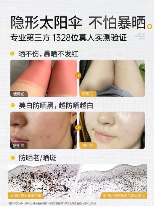 ukr水晶舒爽美白防晒喷雾 SPF50倍防紫外线防晒霜女脸全身通用 商品图3