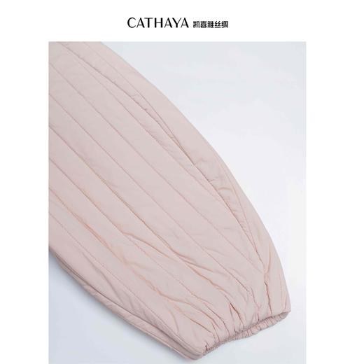 凯喜雅 竖条蚕丝填充棉袄外套 商品图4