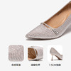 千百度钻带超细高跟鞋女2026春季新款尖头宴会约会斩男浅口单鞋A26125033 商品缩略图3
