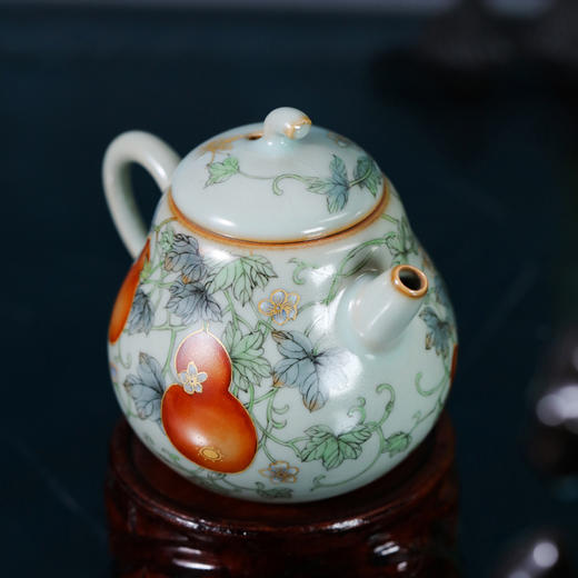问鼎鼎峰系列天青福临壶（福禄双全） 商品图4