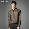 PINLI品立2026春季新款宽松尖领纯色亚麻休闲长袖衬衫打底衬衣男GD262113002 商品缩略图2