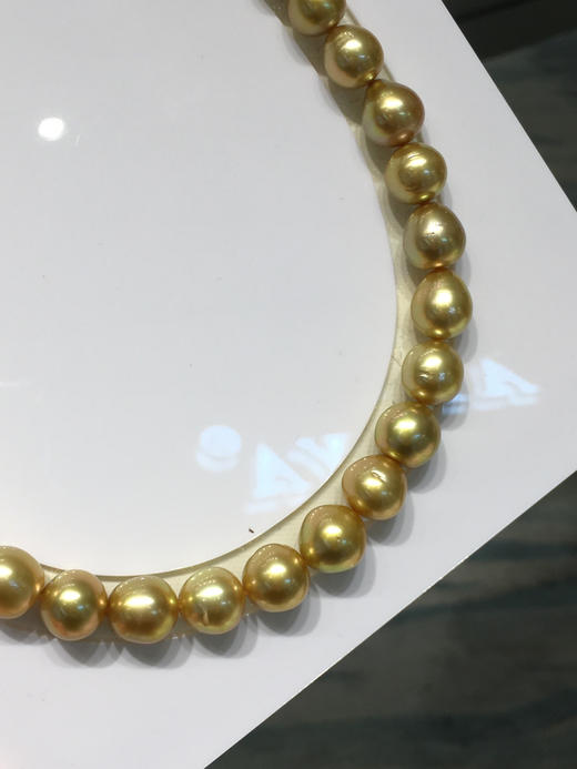 【新年优惠特价】招财金项链，椭圆，有酒窝，珠光非常棒，链长约43cm 商品图8