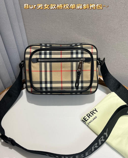 奥莱订单 Bur家男女款格纹单肩斜挎包020403 商品图1
