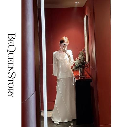 【孤品样衣，不退不换】【银河曲线】2025年极简百搭双层立体醋酸半身裙 商品图3