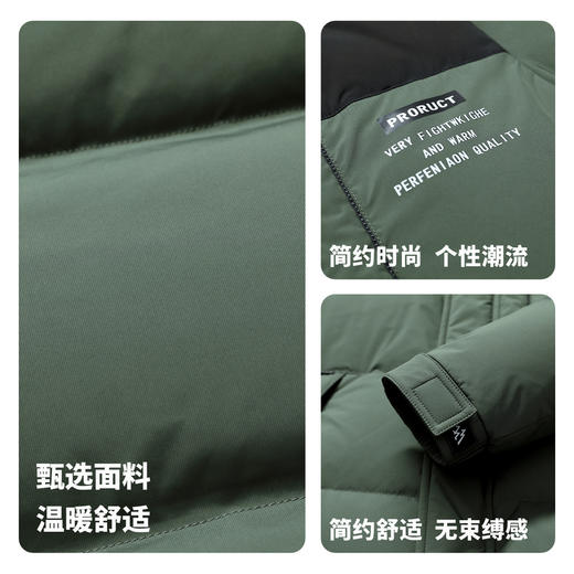 【鸭绒】圣得西2025年冬季男士温暖舒适羽绒服防风保暖连帽外套 商品图4